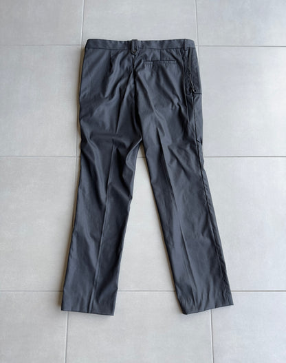Dior Homme SS04 “strip” shimmering multi-pocket/cargo trousers