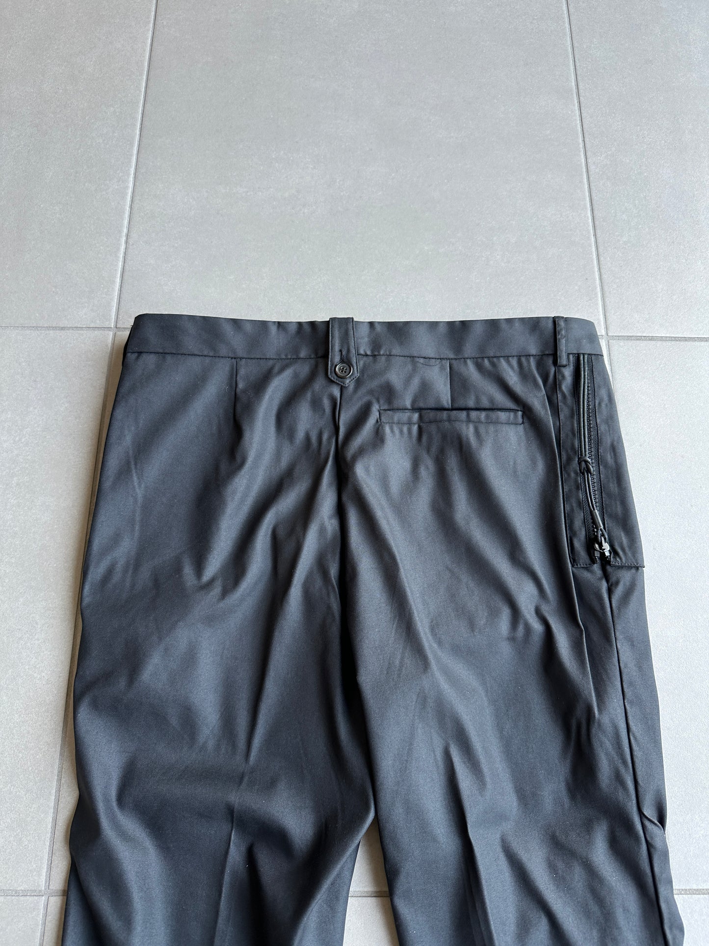 Dior Homme SS04 “strip” shimmering multi-pocket/cargo trousers