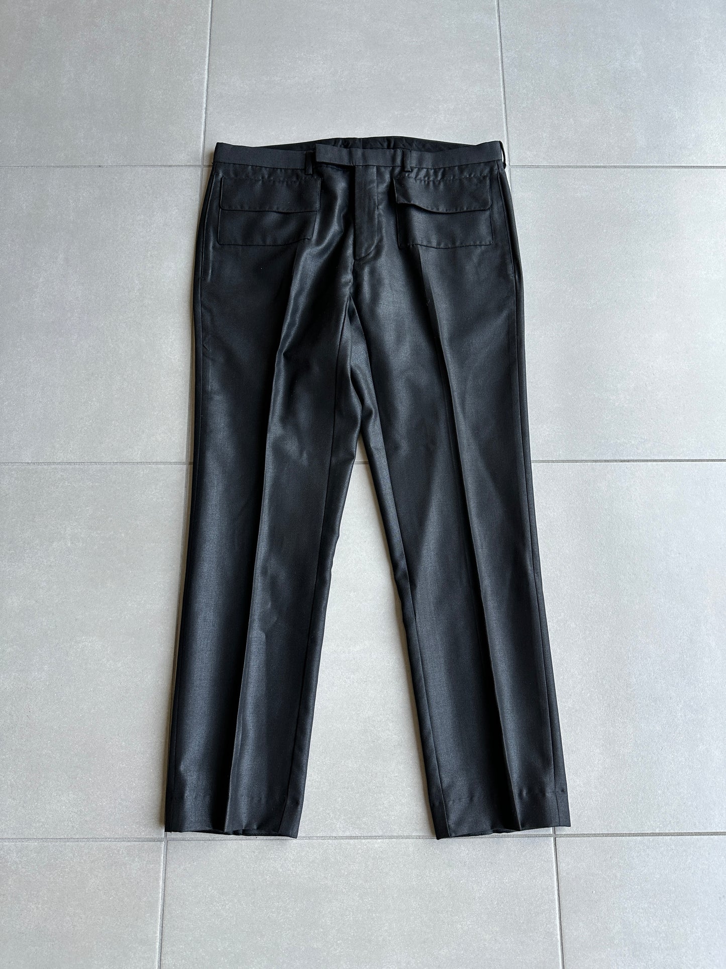 Dior Homme SS07 “We Look Good Together” Front pocket glossy trousers