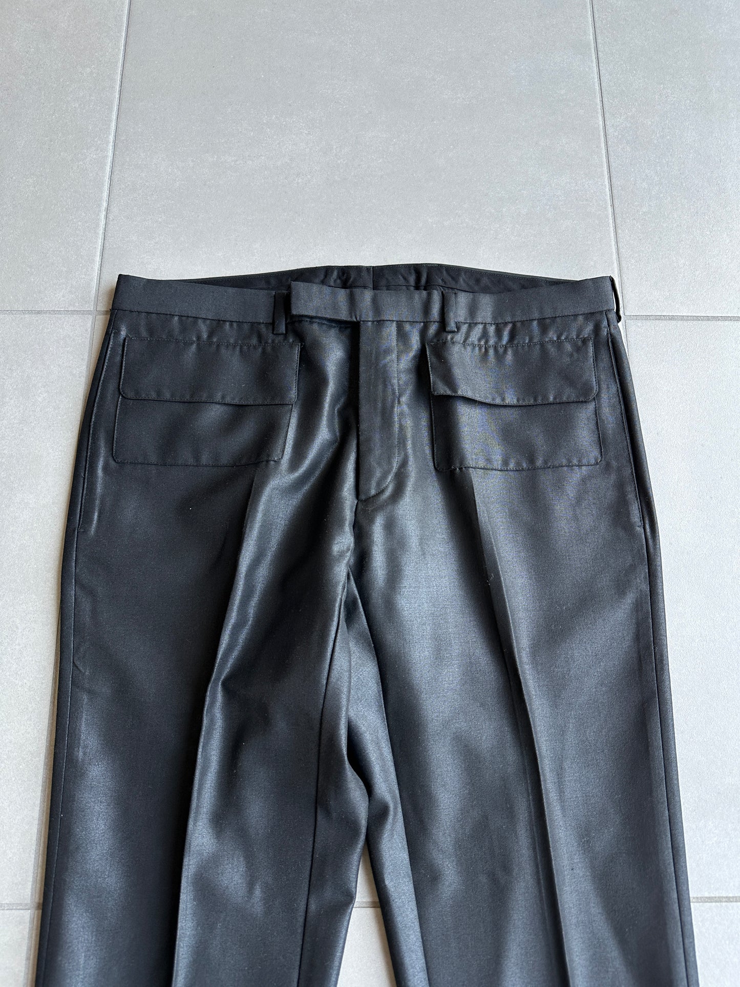 Dior Homme SS07 “We Look Good Together” Front pocket glossy trousers