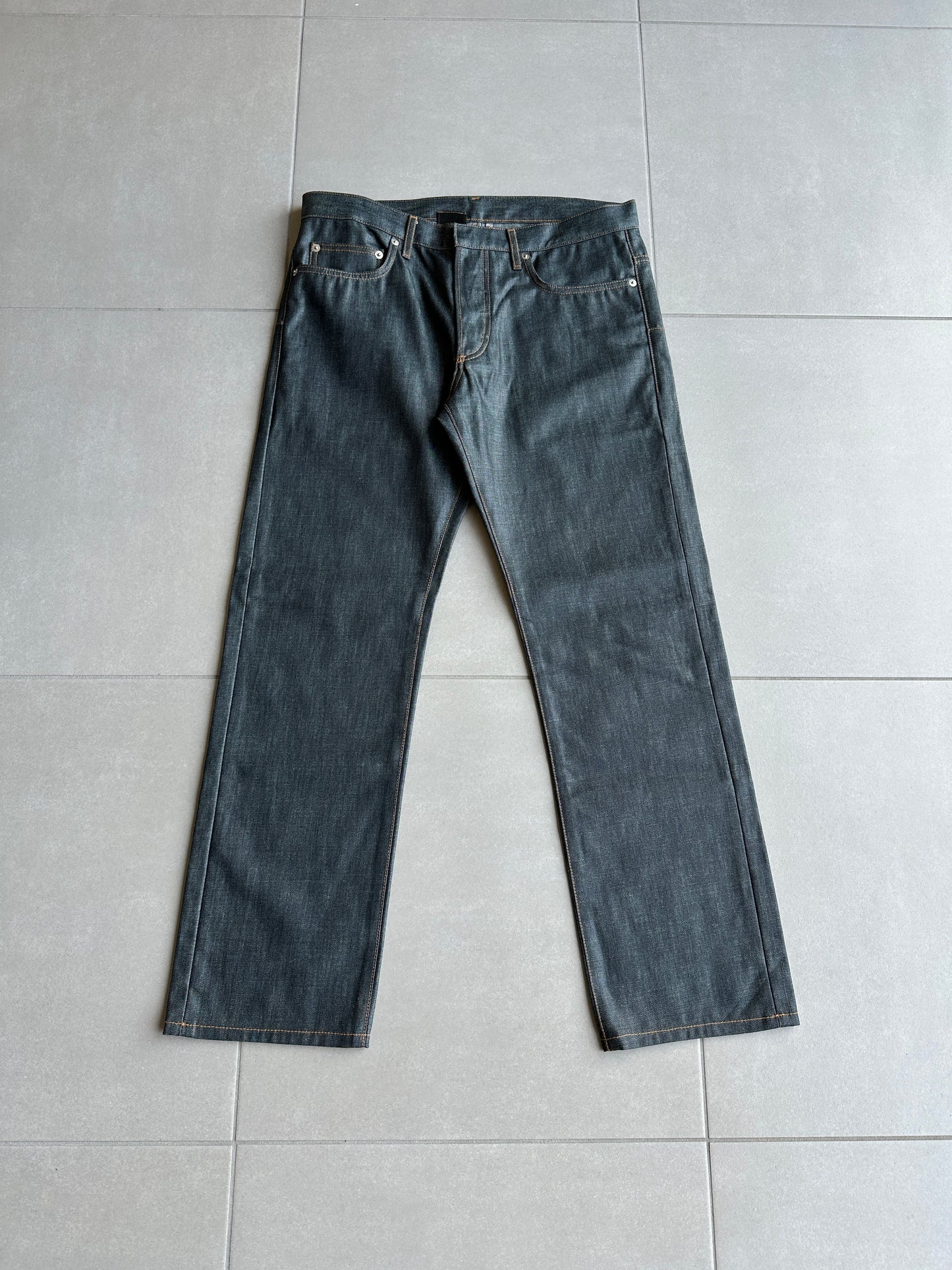 Dior Homme AW07 "navigate" polyurethane wax coated jeans
