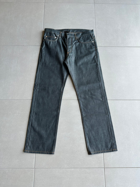 Dior Homme AW07 "navigate" polyurethane wax coated jeans