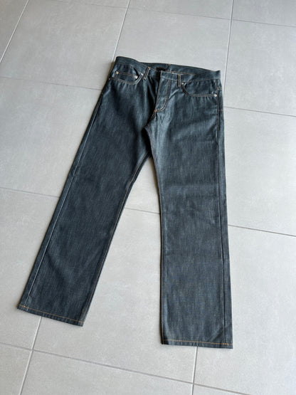 Dior Homme AW07 "navigate" polyurethane wax coated jeans