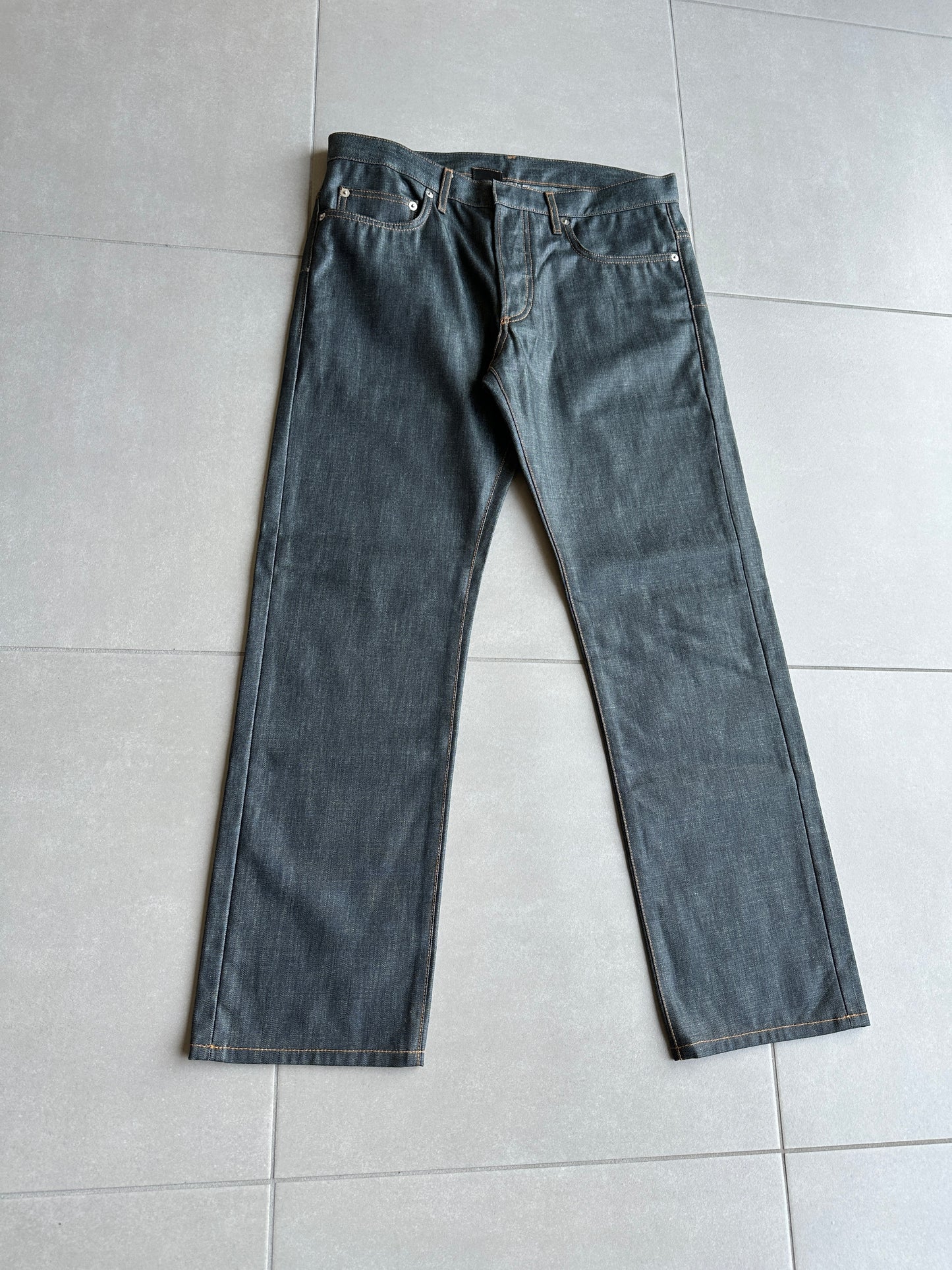 Dior Homme AW07 "navigate" polyurethane wax coated jeans