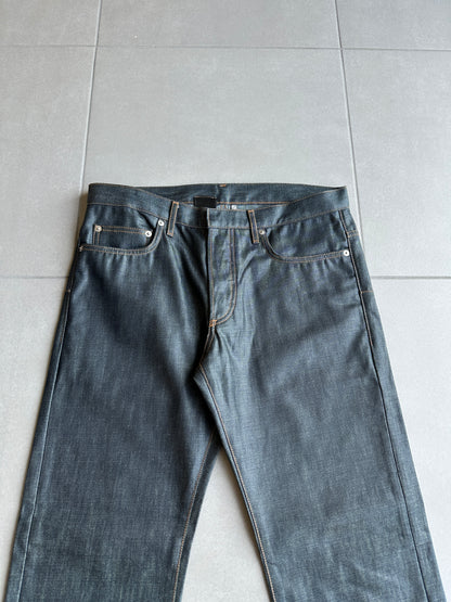 Dior Homme AW07 "navigate" polyurethane wax coated jeans