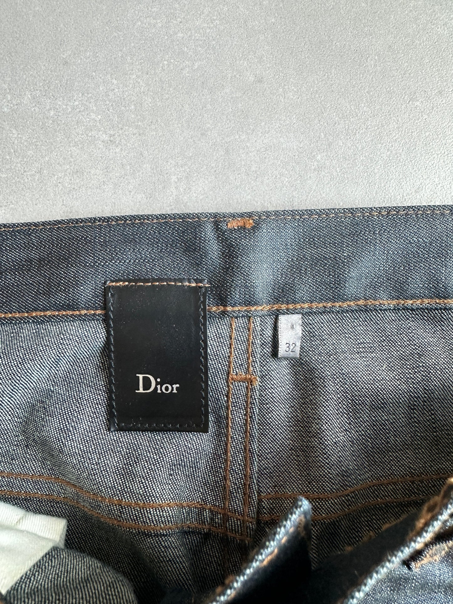 Dior Homme AW07 "navigate" polyurethane wax coated jeans