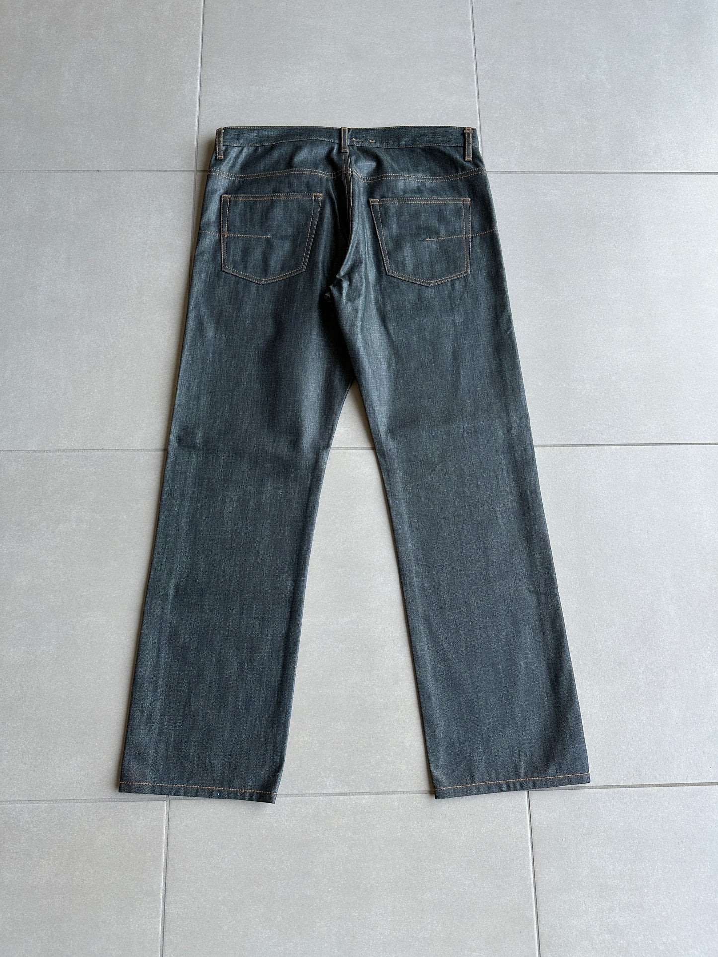 Dior Homme AW07 "navigate" polyurethane wax coated jeans