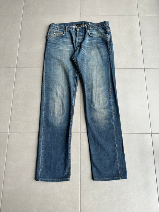 Dior homme AW04 “Victim of the crime” whiskered washed denim