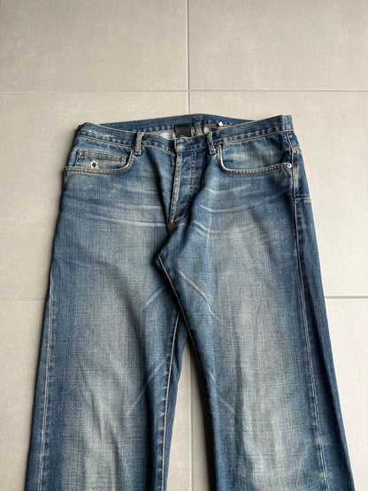 Dior homme AW04 “Victim of the crime” whiskered washed denim