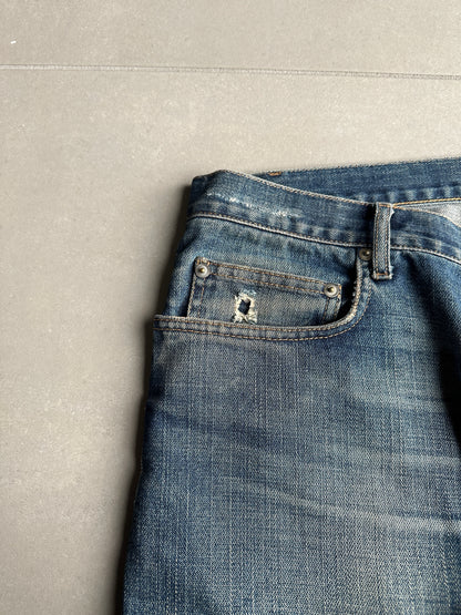 Dior homme AW04 “Victim of the crime” whiskered washed denim