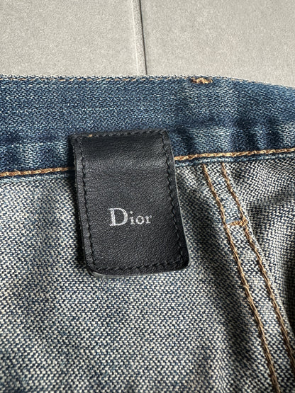 Dior homme AW04 “Victim of the crime” whiskered washed denim