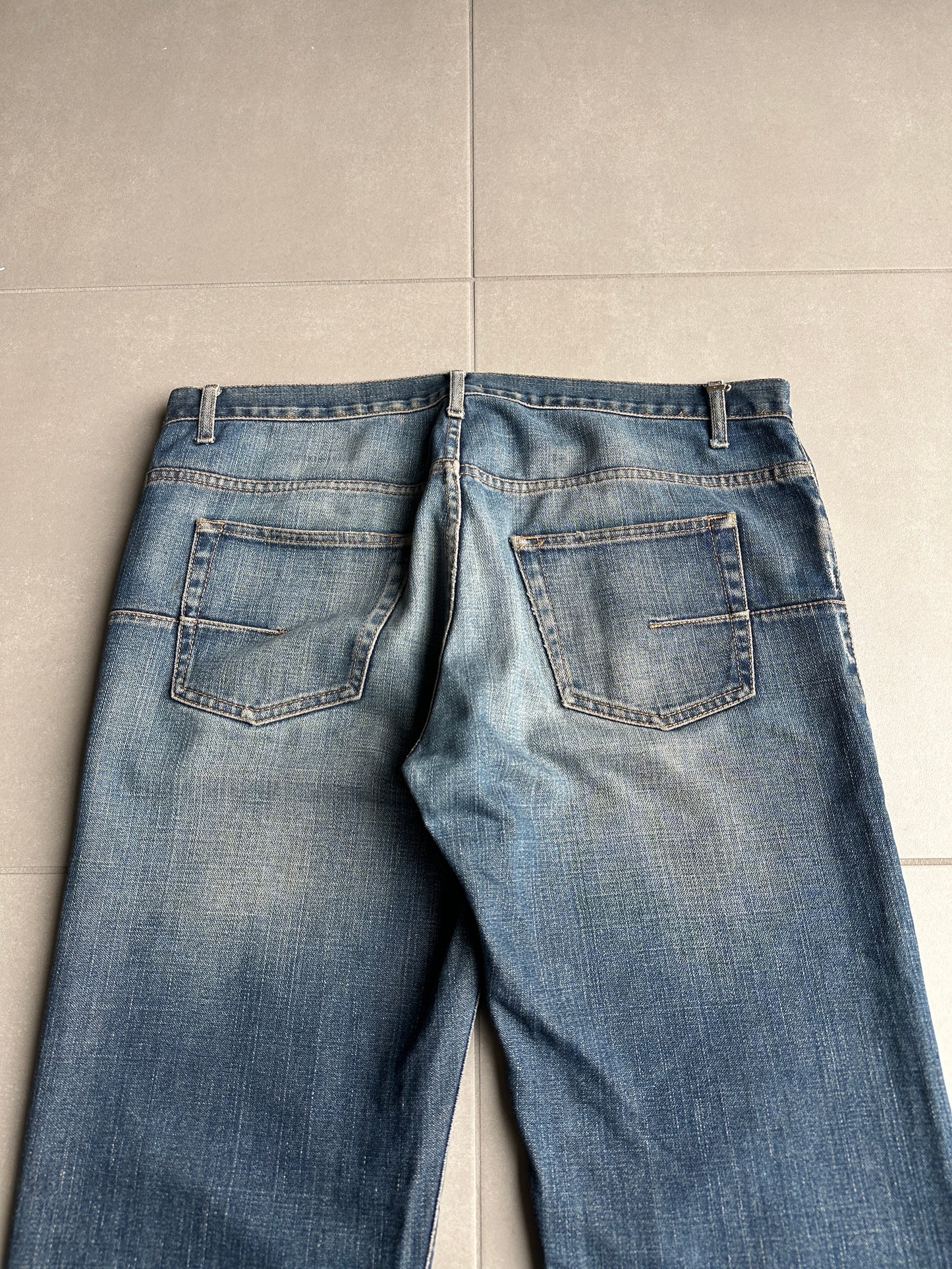 Dior homme AW04 “Victim of the crime” whiskered washed denim