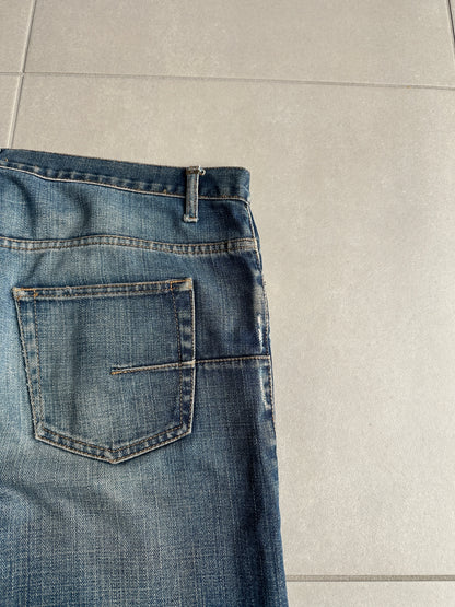 Dior homme AW04 “Victim of the crime” whiskered washed denim