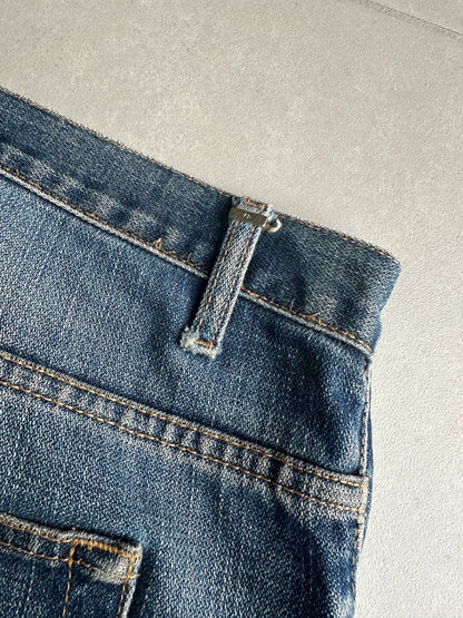 Dior homme AW04 “Victim of the crime” whiskered washed denim