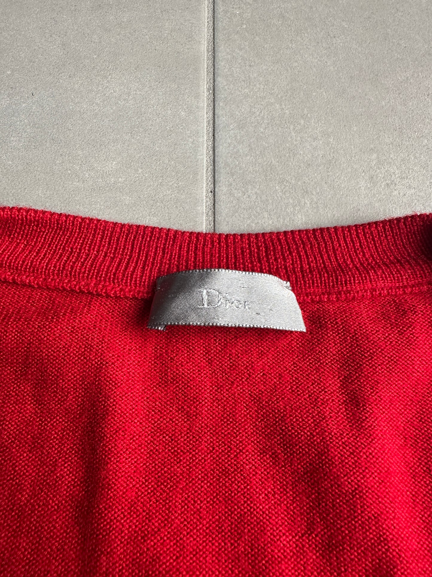 Dior Homme AW05 "in the morning" distressed wool sweater