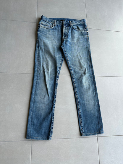 Dior homme AW04 “Victim of the crime” whiskered washed denim