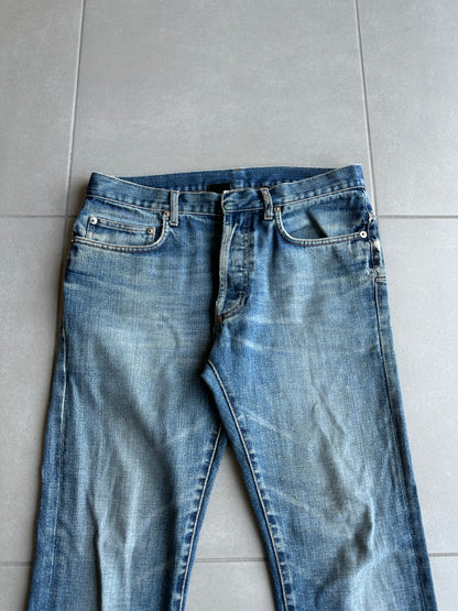 Dior homme AW04 “Victim of the crime” whiskered washed denim