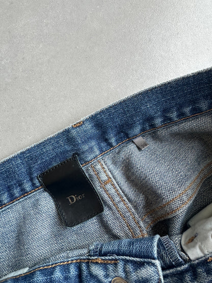 Dior homme AW04 “Victim of the crime” whiskered washed denim
