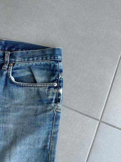 Dior homme AW04 “Victim of the crime” whiskered washed denim