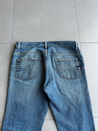 Dior homme AW04 “Victim of the crime” whiskered washed denim
