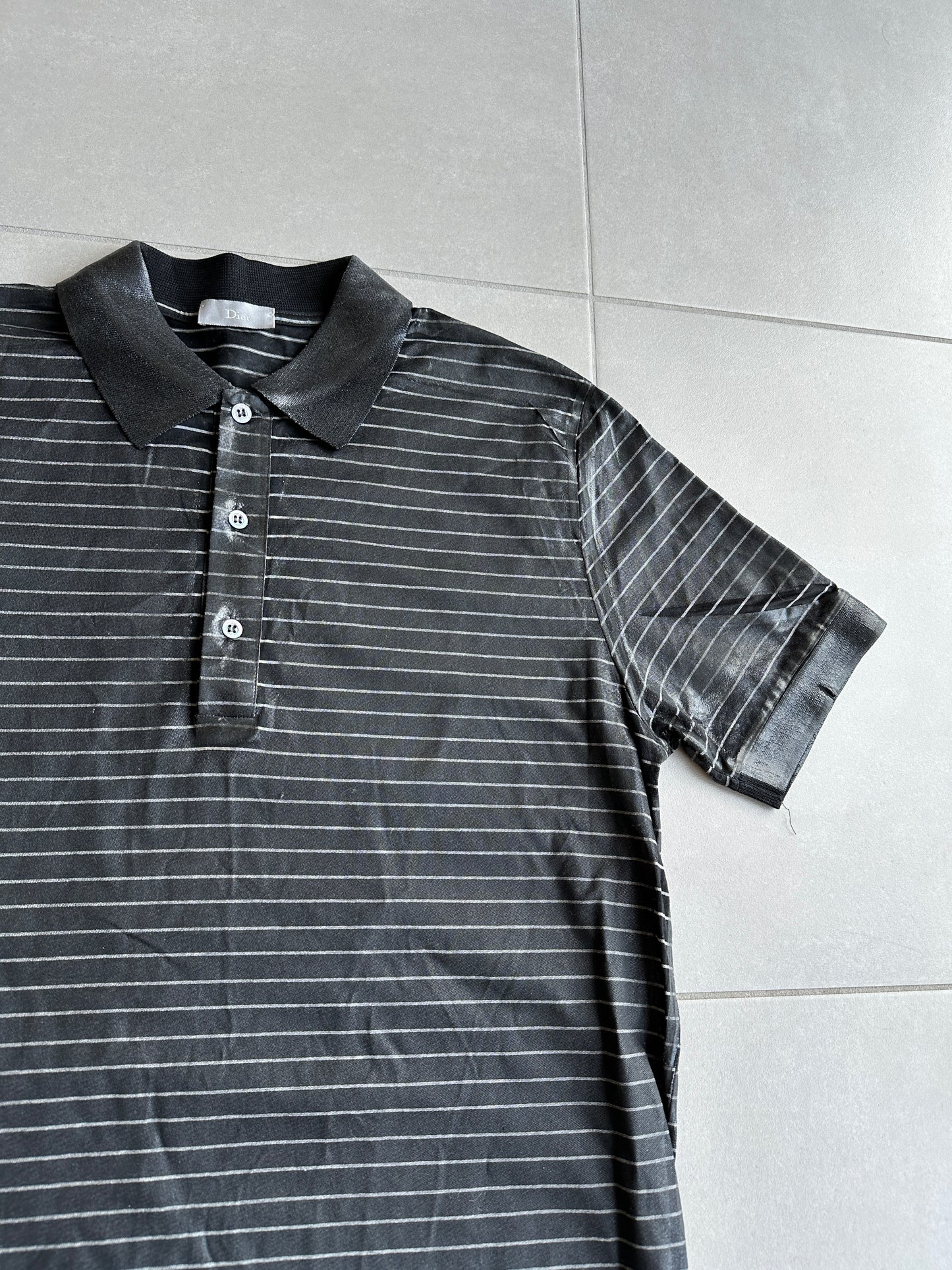 Dior Homme AW03 "Luster" Waxed polo