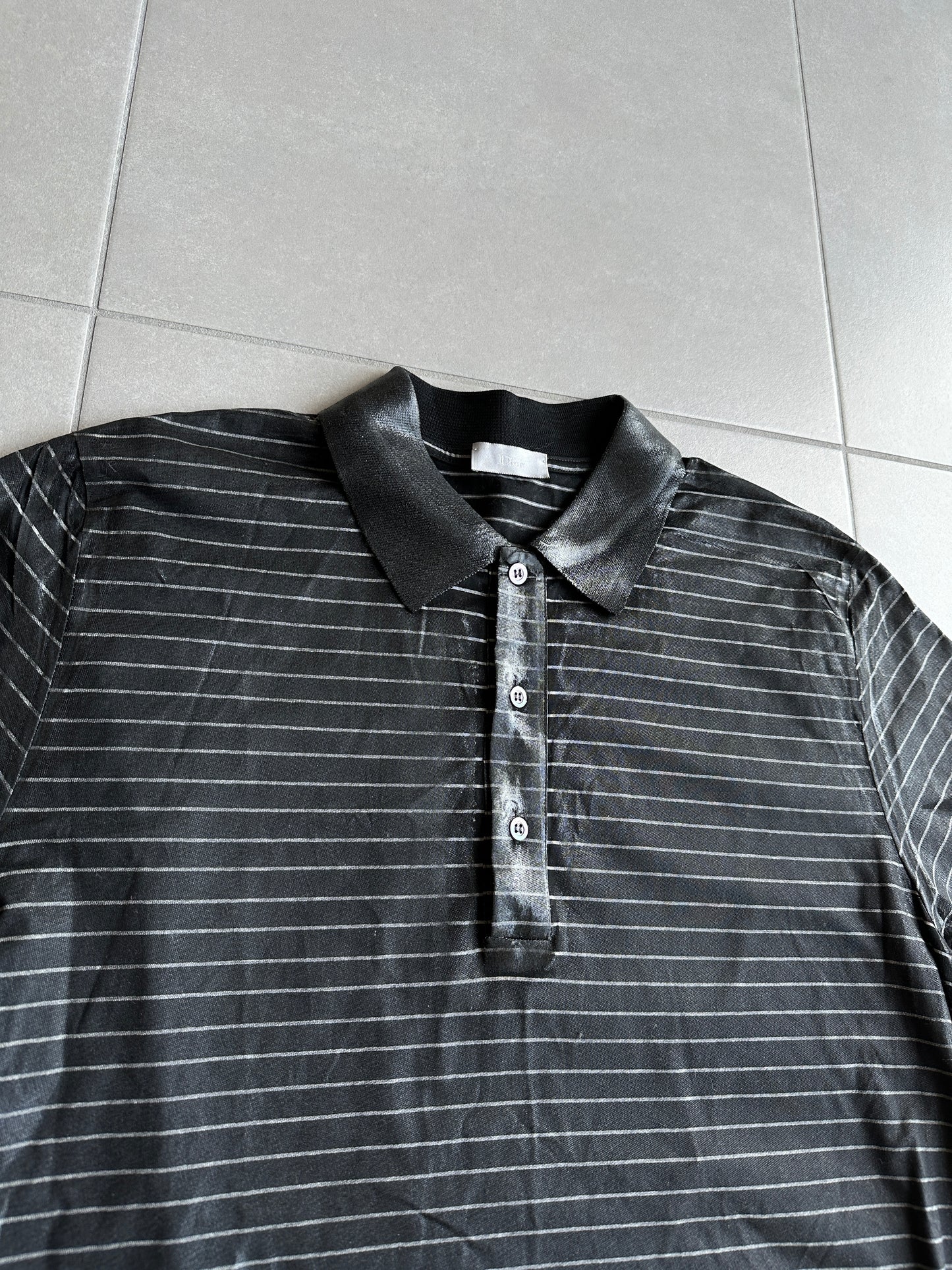 Dior Homme AW03 "Luster" Waxed polo