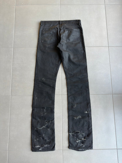 Dior Homme SS04 "STRIP" distressed waxed Denim