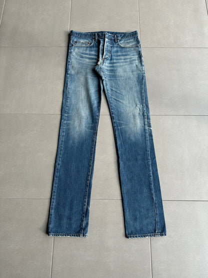 Dior Homme AW06 washed blue clawmark jeans