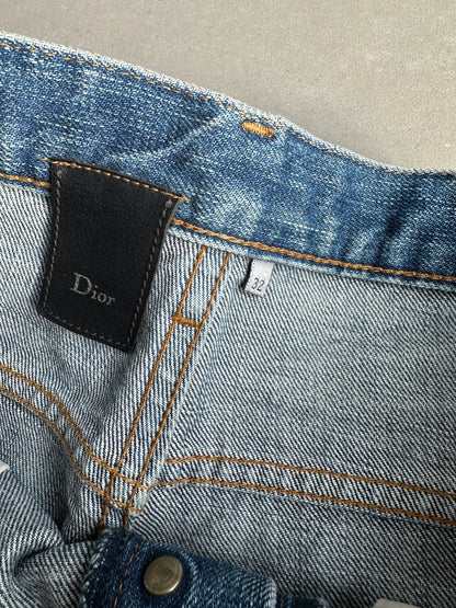 Dior Homme AW06 washed blue clawmark jeans