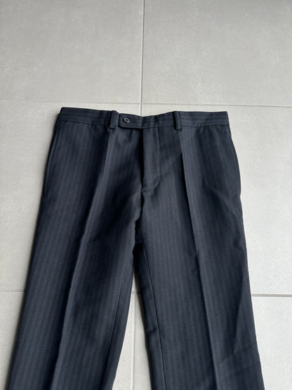 Dior homme AW07 “Navigate” runway striped thick wool trousers
