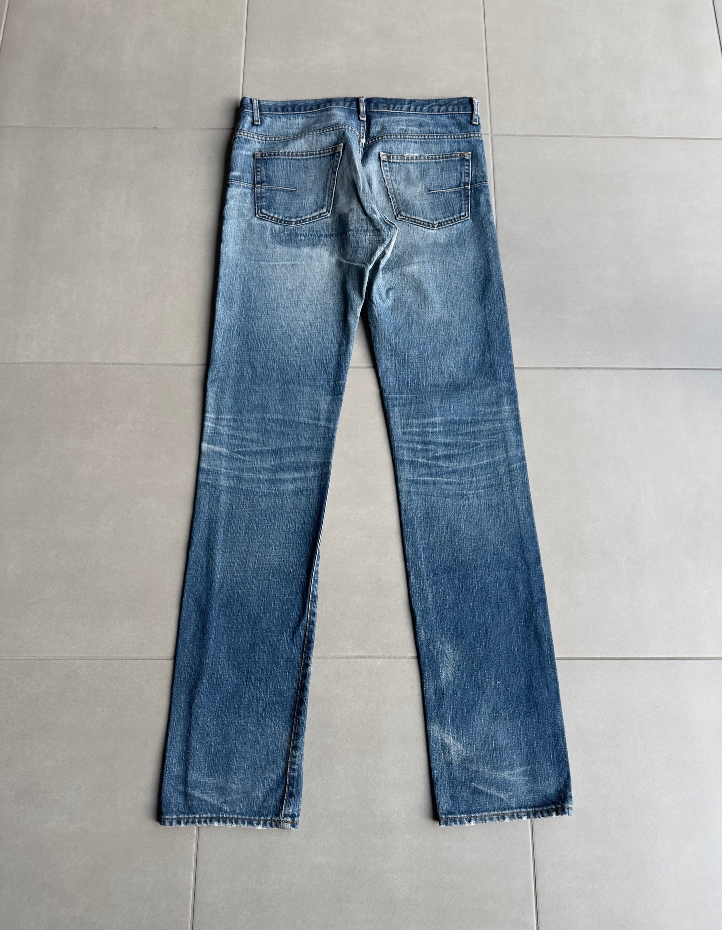 Dior Homme AW06 washed blue clawmark jeans