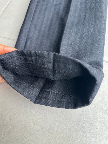 Dior homme AW07 “Navigate” runway striped thick wool trousers