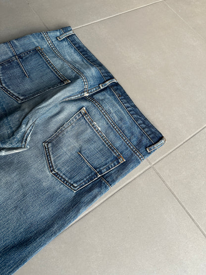 Dior Homme AW06 washed blue clawmark jeans