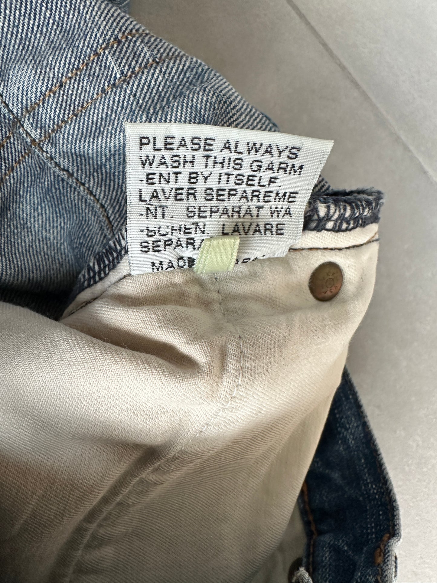 Dior Homme AW06 washed blue clawmark jeans
