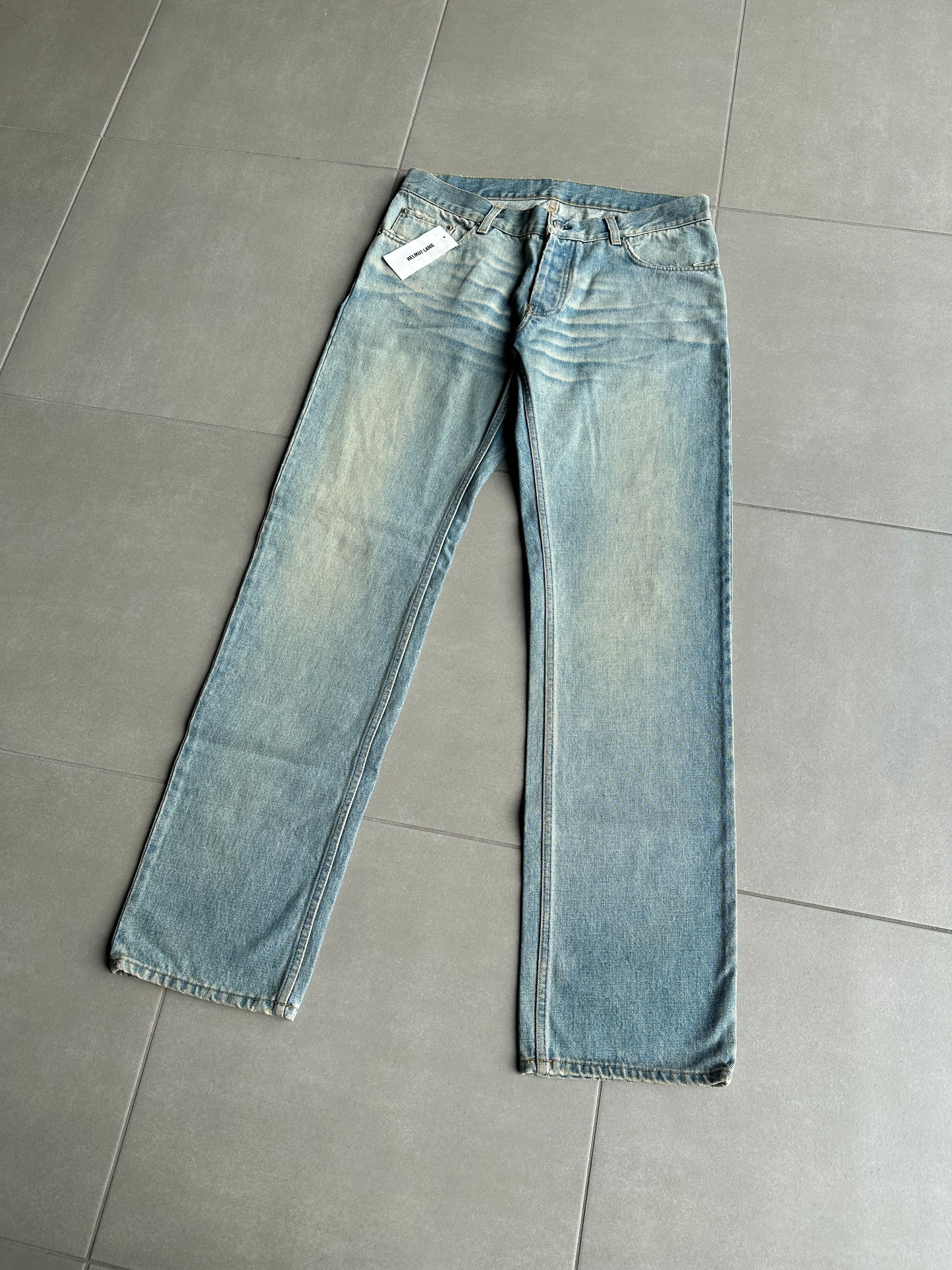 NWT Helmut Lang Circa 2000’s blue washed denim