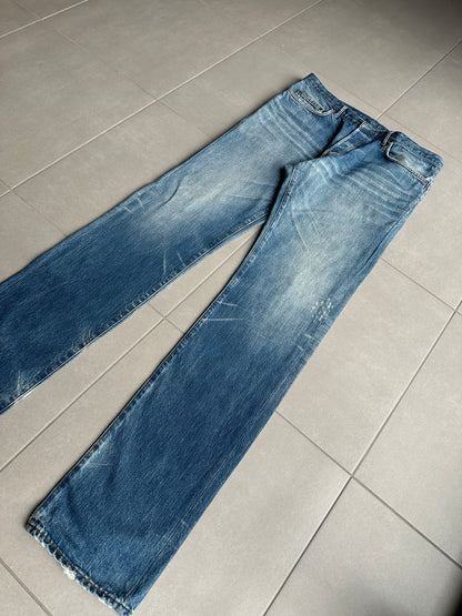 Dior Homme AW06 washed blue clawmark jeans