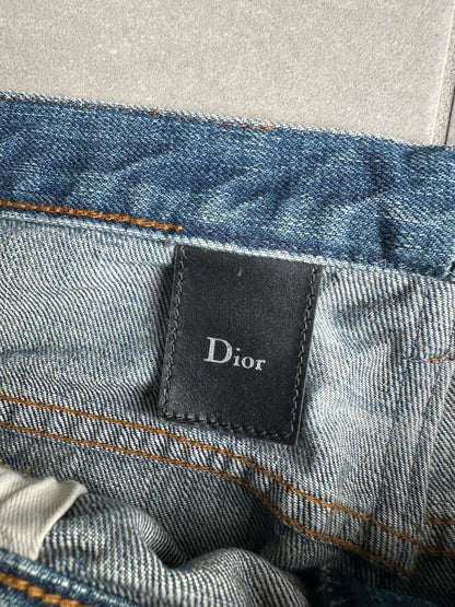 Dior Homme AW06 washed blue clawmark jeans