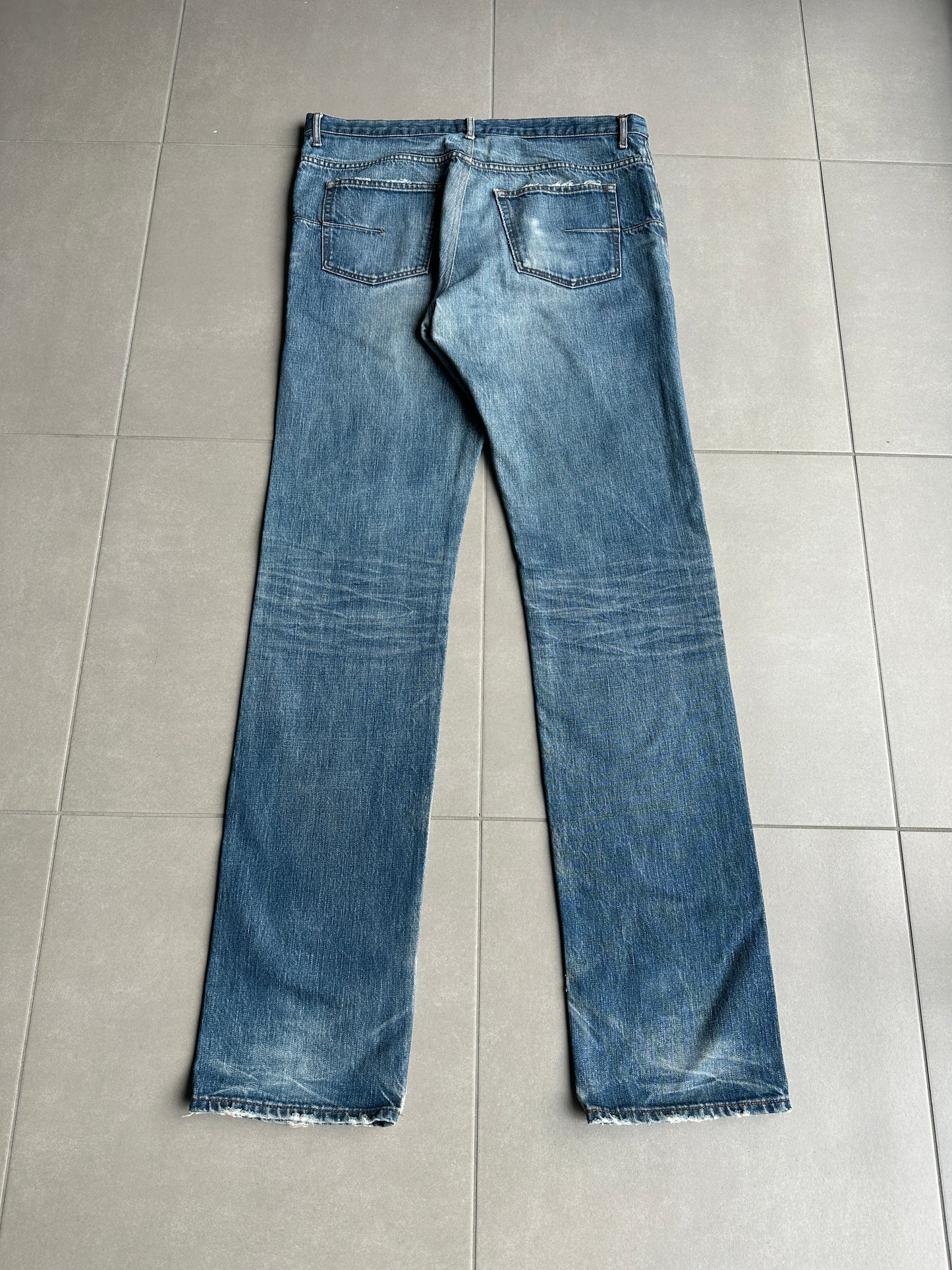 Dior Homme AW06 washed blue clawmark jeans