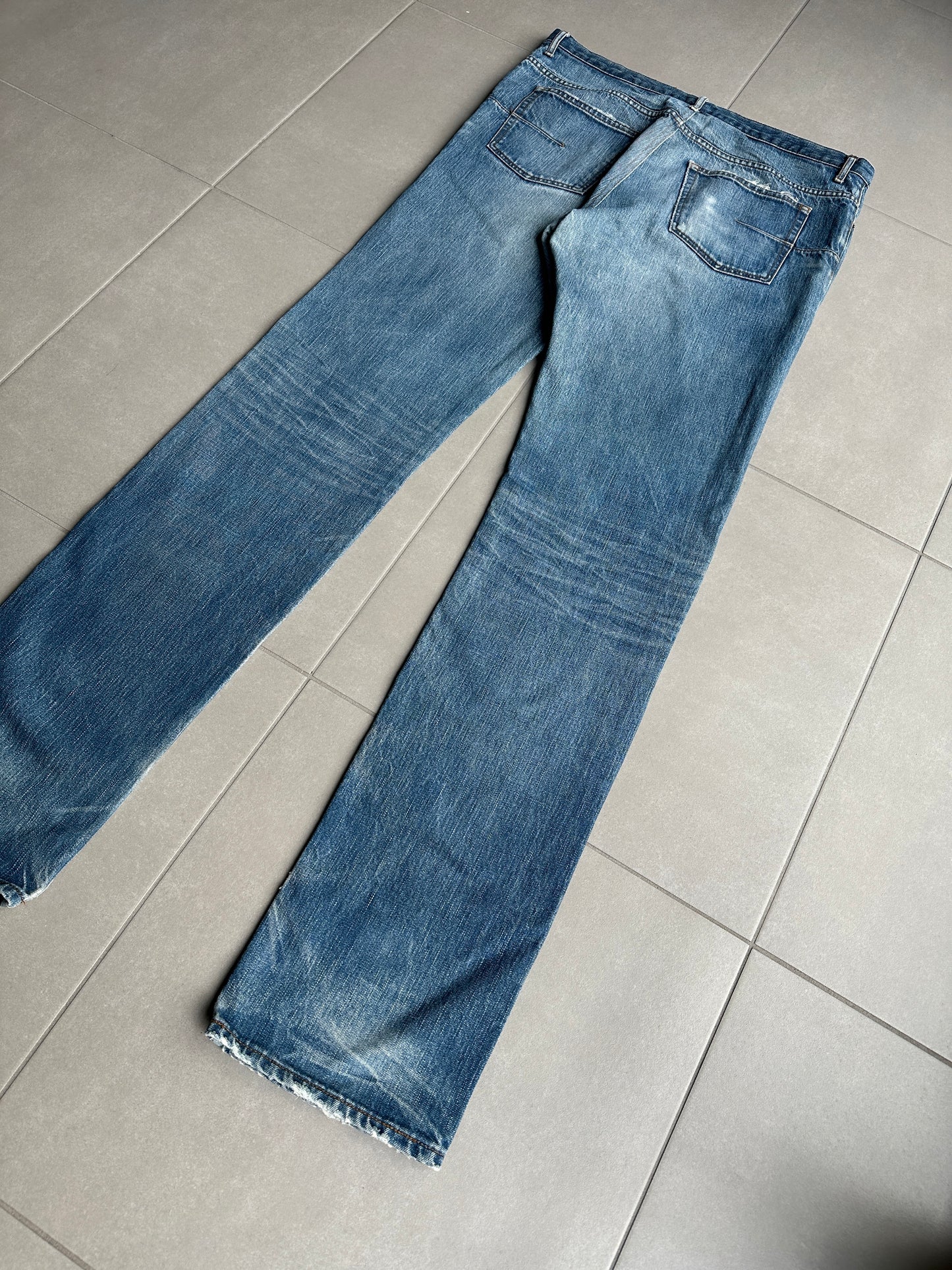Dior Homme AW06 washed blue clawmark jeans