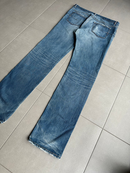 Dior Homme AW06 washed blue clawmark jeans