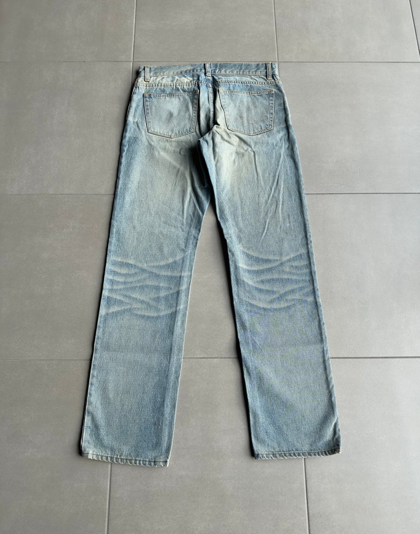 NWT Helmut Lang Circa 2000’s blue washed denim