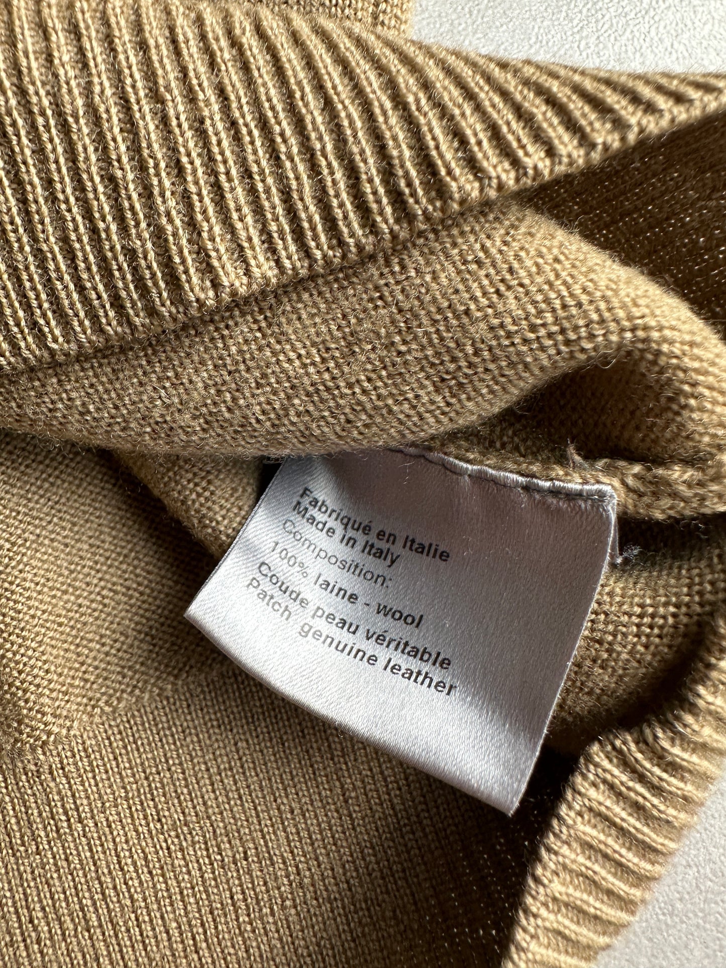 Dior Homme AW04 “VOTC” runway distressed V-neck sweater