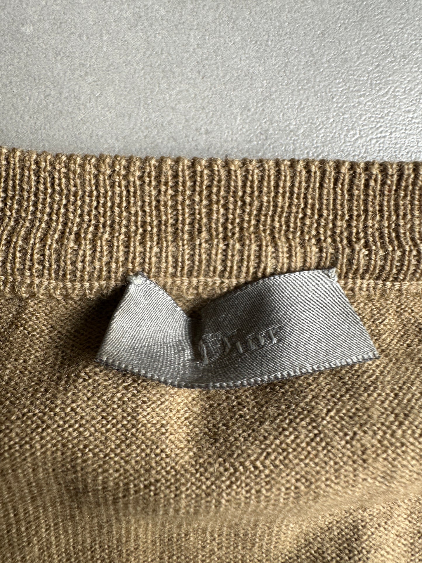 Dior Homme AW04 “VOTC” runway distressed V-neck sweater