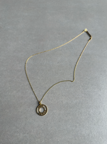 Dior Homme AW05 “In the morning” gold vermeil 925 silver necklace