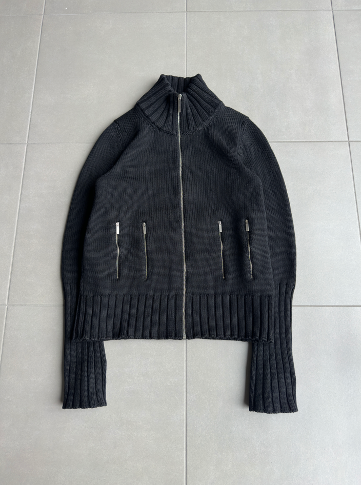 Dior Homme AW02 "Reflexion" multi zip divers knit