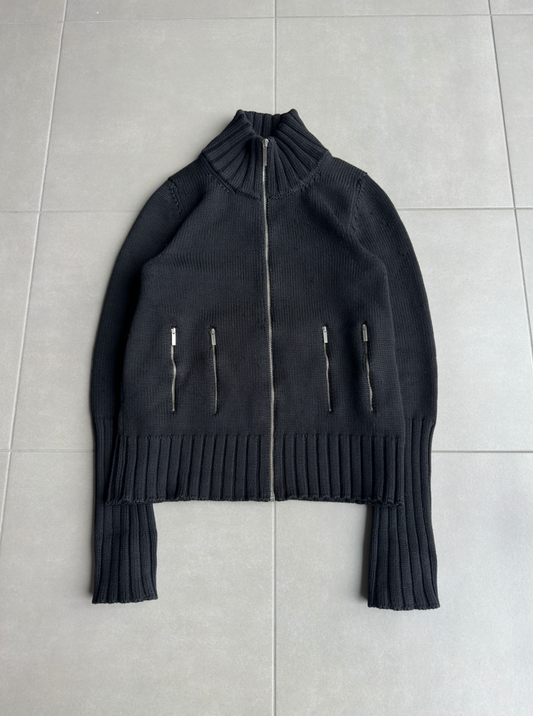 Dior Homme AW02 "Reflexion" multi zip divers knit