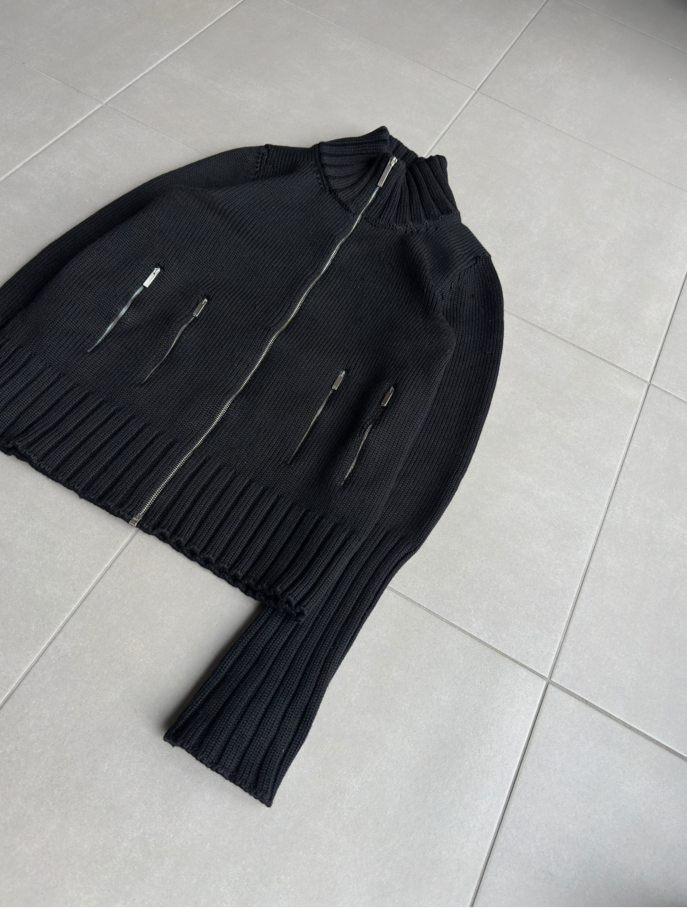 Dior Homme AW02 "Reflexion" multi zip divers knit