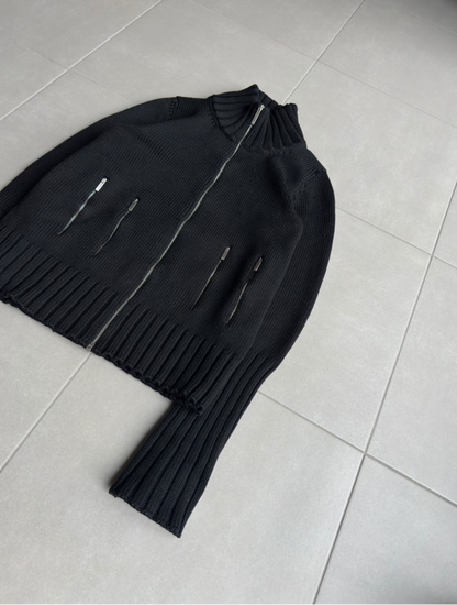 Dior Homme AW02 "Reflexion" multi zip divers knit