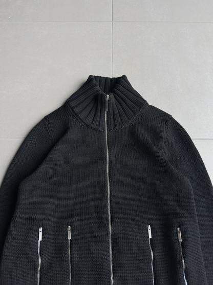 Dior Homme AW02 "Reflexion" multi zip divers knit