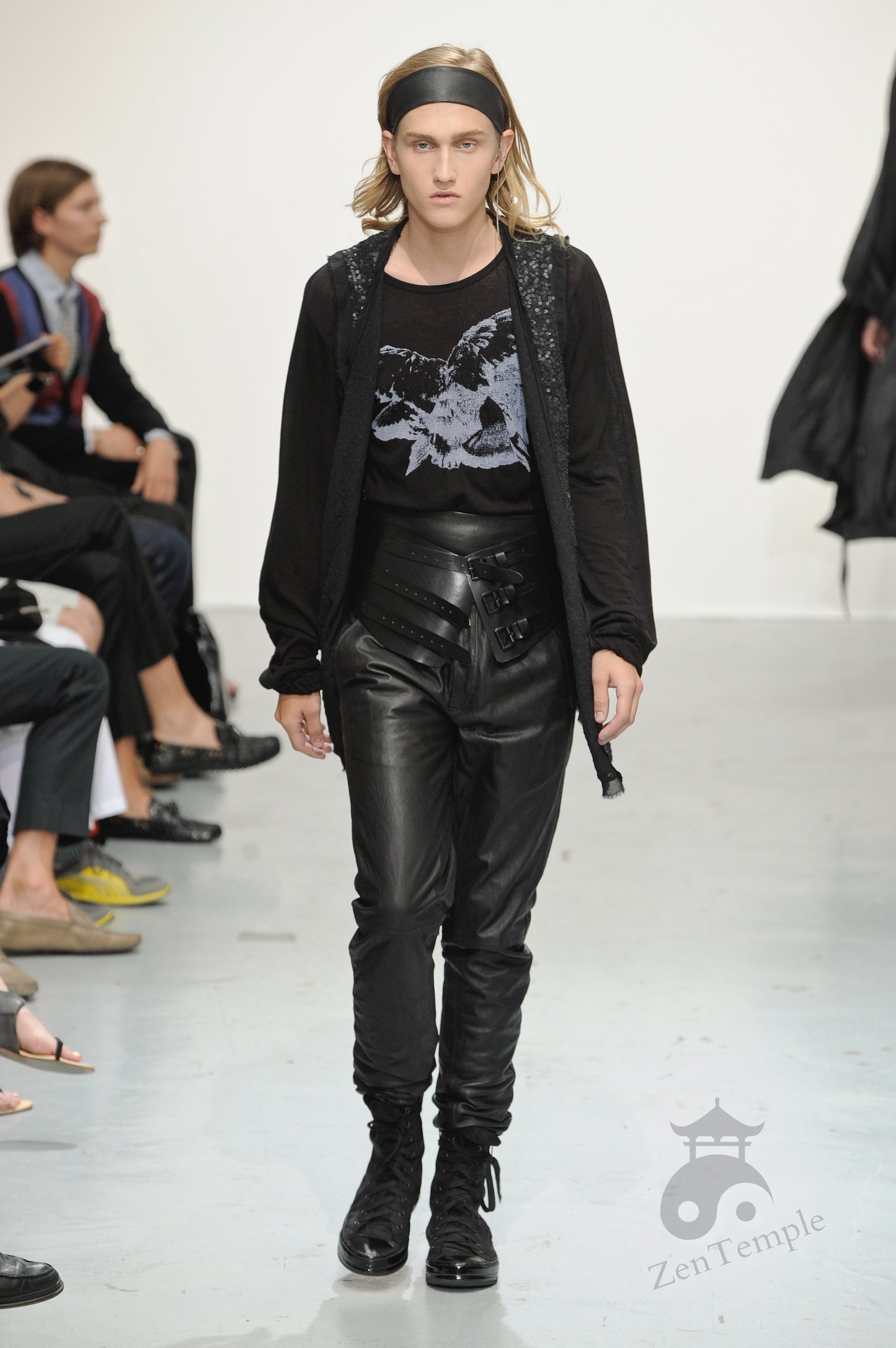 Ann Demeulemeester SS2010 bird print sleeveless shirt